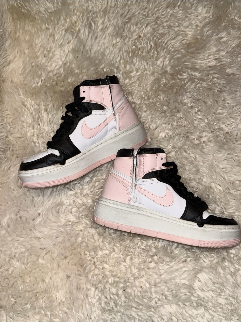 Nike Air Jordan 1 Elevate High Shoes - Vintage Pink Black Sneakers